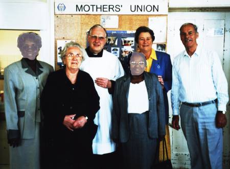 photographed with John & Margaret Symonds, Winifred Mancz & the Vicar