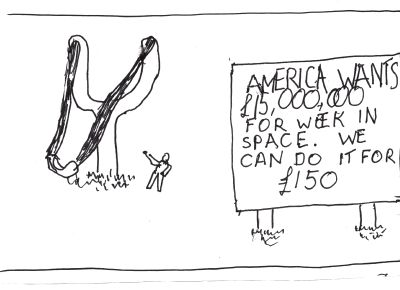 America wants £15,000,000 for week in space. We can do it for £150
