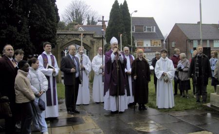 Ceremony to bless the new Tower Cross