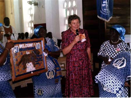 Margaret Symonds at Cape Coast Cathedral