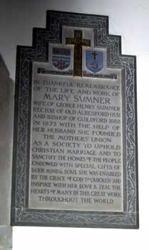Memorial to Mary Sumner