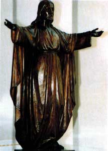 Wood carving of Jesus