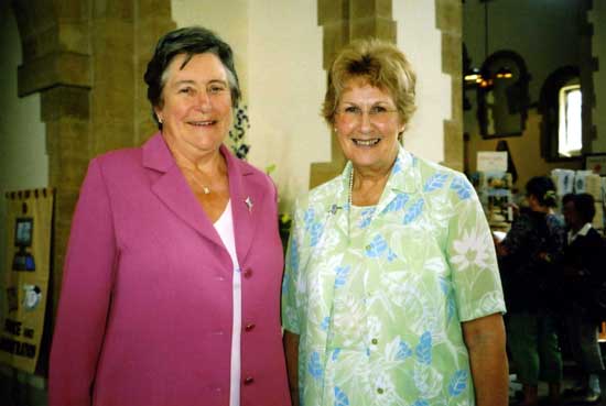 Margaret Symonds with Trish Heywood
