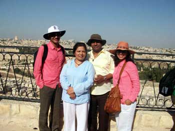 Timon and family in the Holy Land