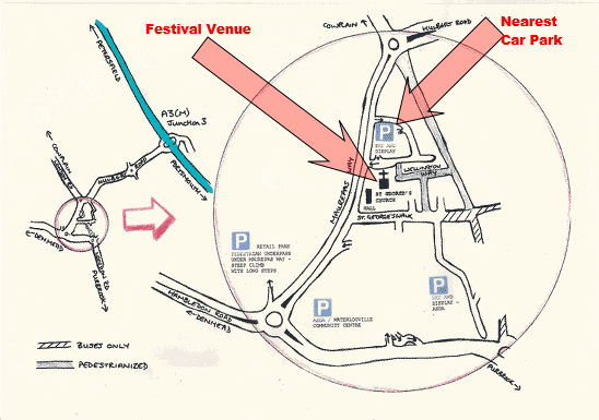 Map showing venue